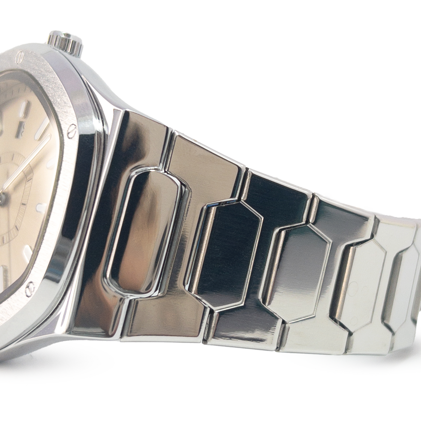 Universe Point Royal Steel Quartz Watch – Brushed Olive Dial Edition