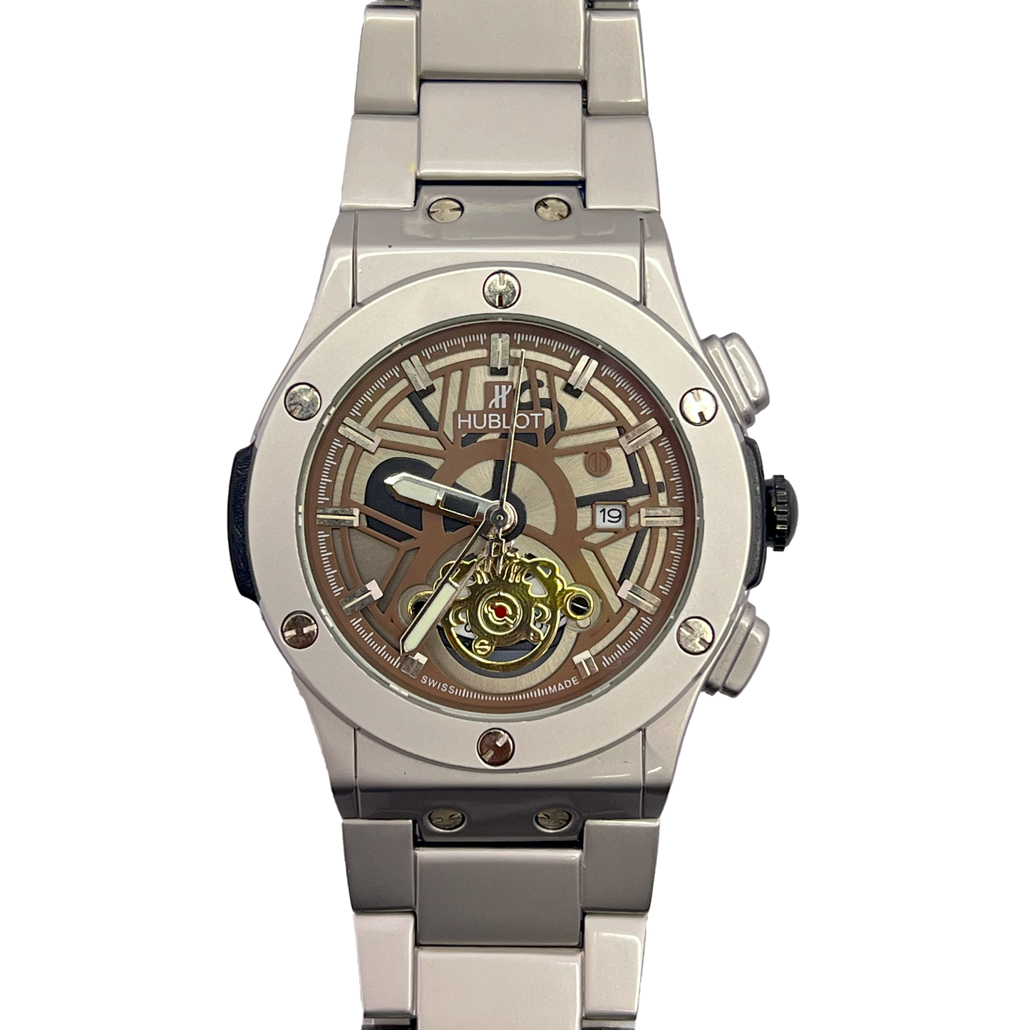 Hublot Big Bang Series Watch - Men’s Luxury Stainless Steel Mechanical Tourbillon Style Timepiece