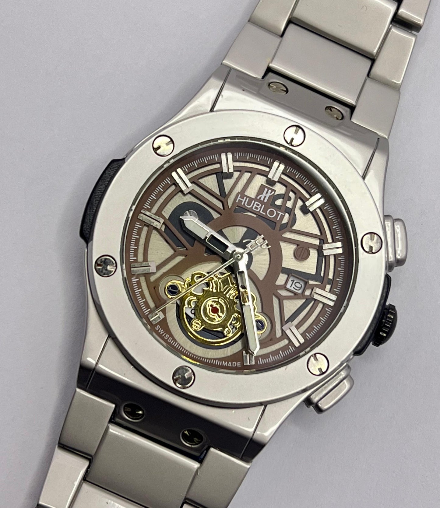 Hublot Big Bang Series Watch - Men’s Luxury Stainless Steel Mechanical Tourbillon Style Timepiece