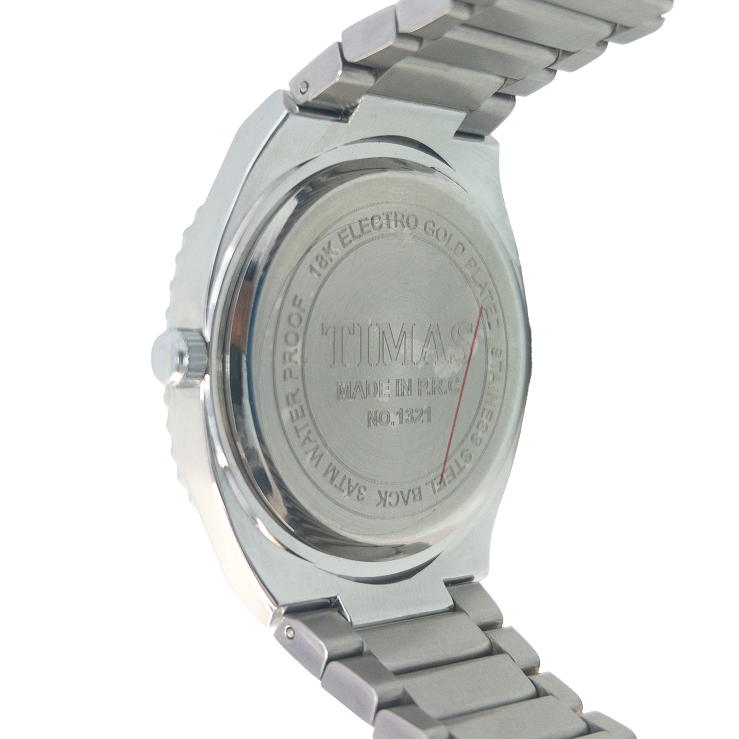 Timas Men's Luxury Watch – Brown Dial with Stainless Steel Strap | Date Display Quartz Watch
