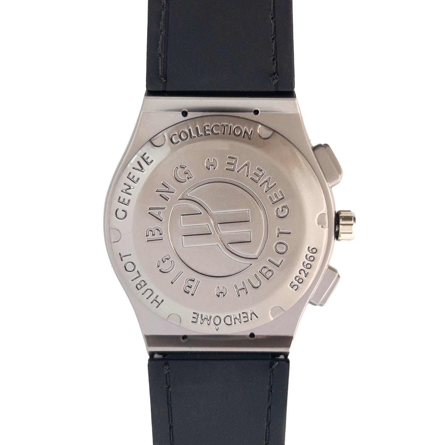 Hublot Chronograph Leather Strap Watch – Silver Dial Luxury Edition