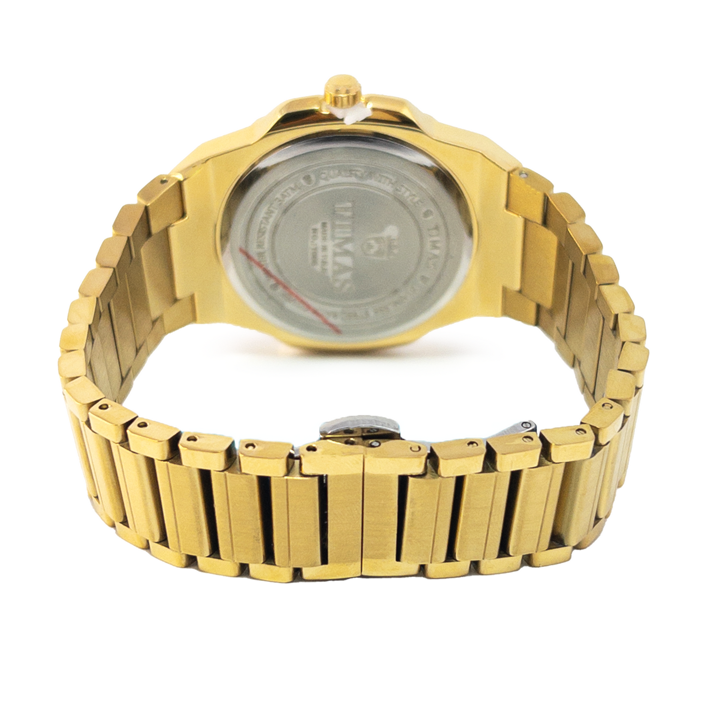 Timas Gold Stainless Steel Watch – White Dial Luxury Look