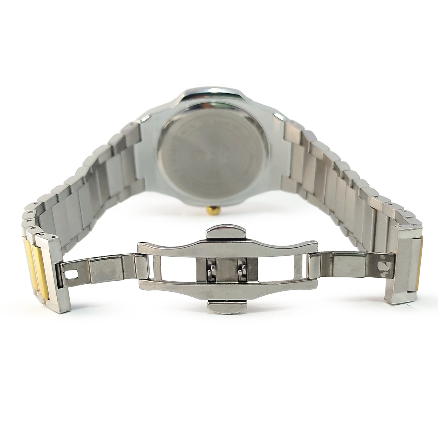 Timas Luxury Green Dial Watch – Two Tone Gold & Silver Steel Strap | Premium Men's Quartz Timepiece