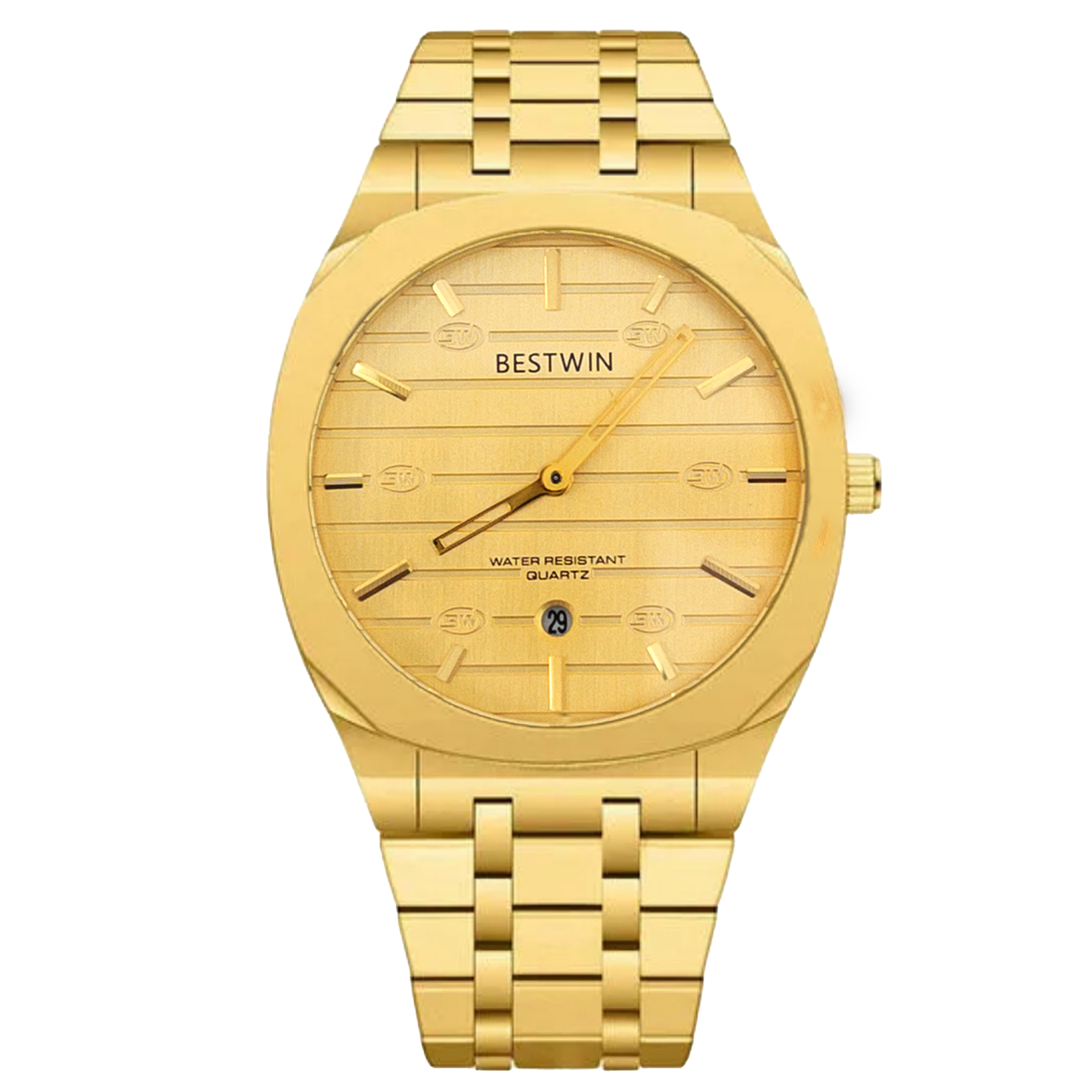 BESTWIN Gold Classic Quartz Watch – Royal Edition (Model: BW-GQ01-GLD)