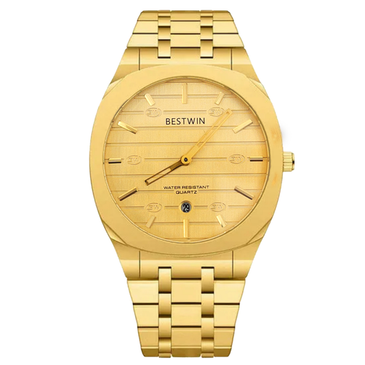 BESTWIN Gold Classic Quartz Watch – Royal Edition (Model: BW-GQ01-GLD)