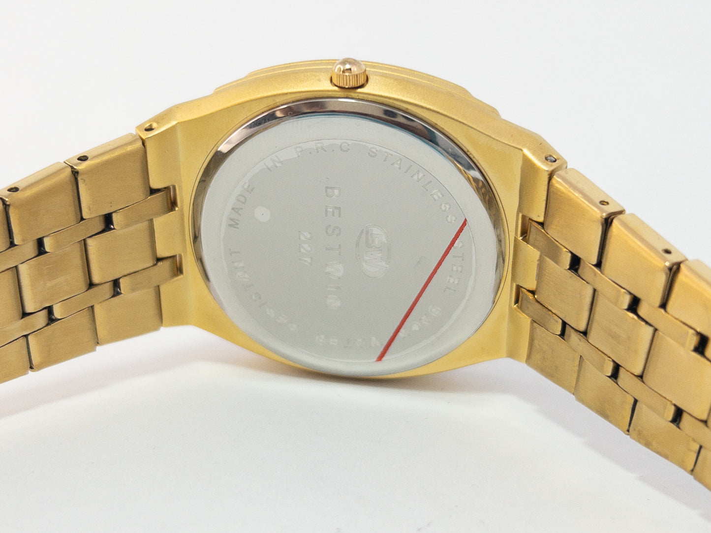 BESTWIN White Dial Gold Strap Classic Quartz Watch – Royal Edition (Model: BW-GQ01-WHTGLD)