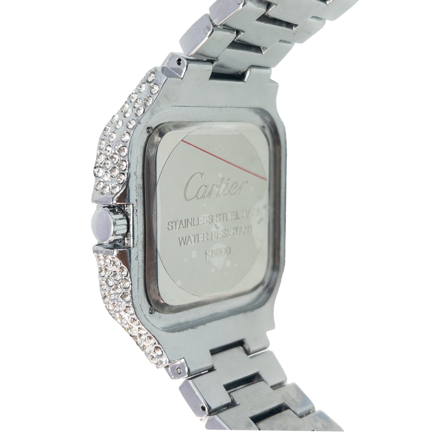 Cartier Style Iced-Out Square Dial Watch – Model CT-Frost88