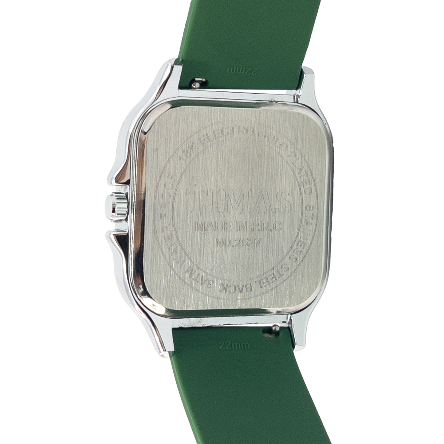Timas Men’s Green Strap Roman Dial Watch – Luxury Square Quartz