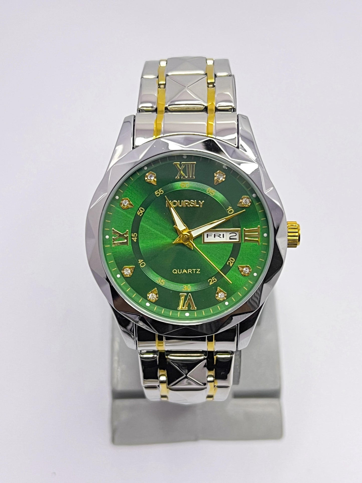 Hoursly Royale-G7 Green (Diamond Shape Glass)