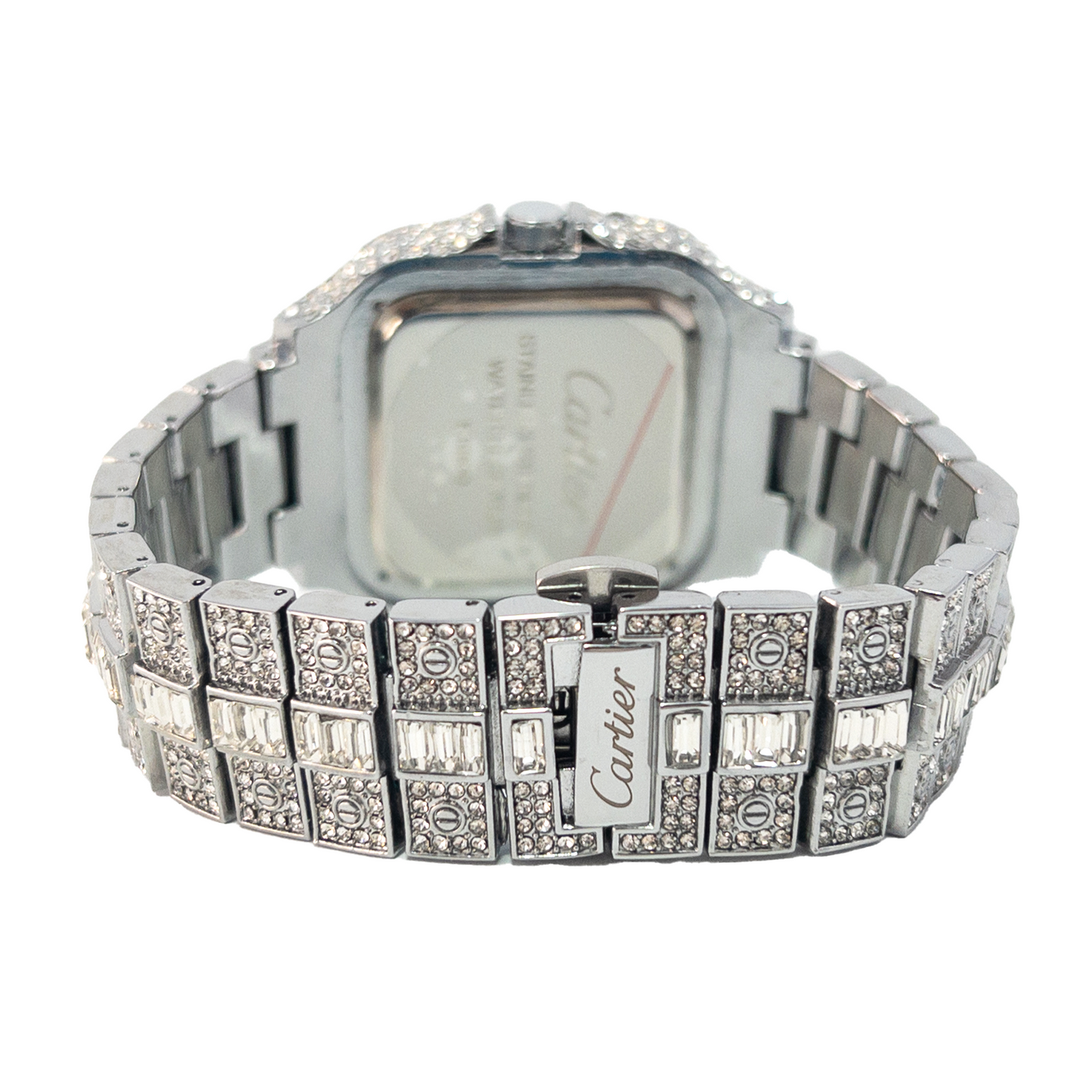 Cartier Style Iced-Out Square Dial Watch – Model CT-Frost88