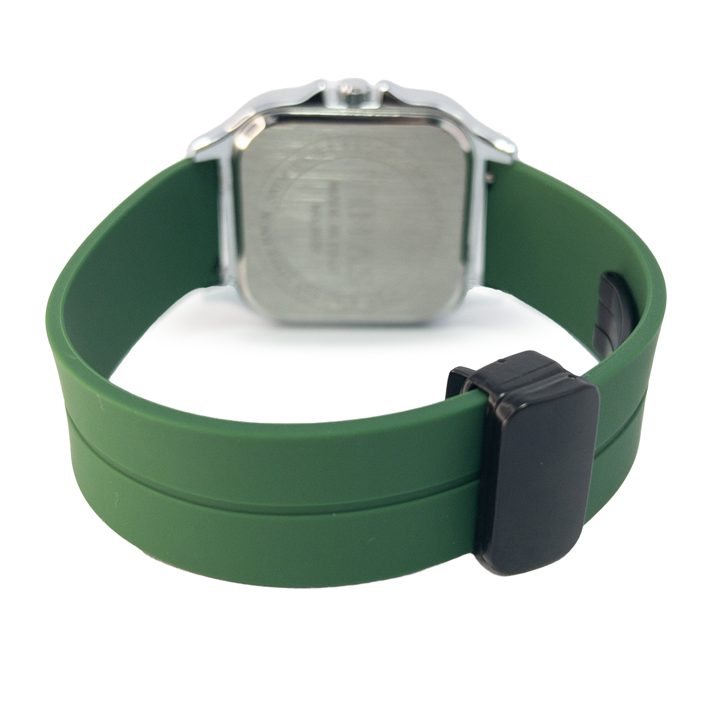 Timas Men’s Green Strap Roman Dial Watch – Luxury Square Quartz